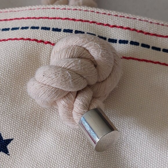 PURE Red & Blue Stars Canvas Tote Bag with Rope Handles - Picture 7 of 16